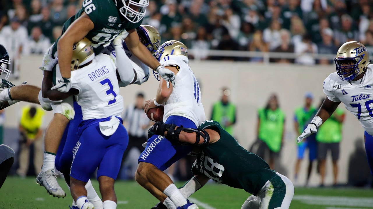 No. 18 Michigan State shuts down Tulsa in 28-7 win